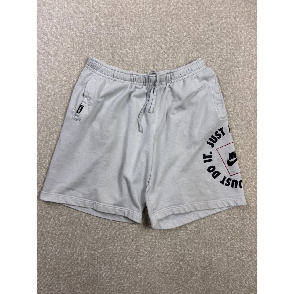 Nike Mens Just Do It Fleece Shorts Grey Graphic Athletic Gym XL CJ4780-073